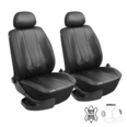 Simoni Racing Autostoelhoezen zwart Eco-Leder 6 delig | Autoshop.nl