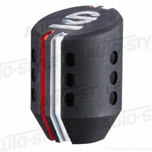 Pookknop Settanta zwart-alu-wit-oranje