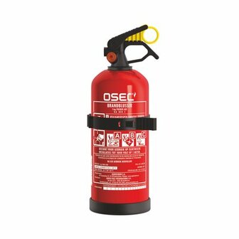 Brandblusser poeder 1 kg A/B/C Osec | Autoshop.nl