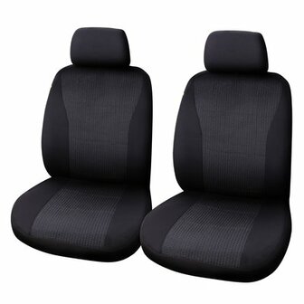 Autostoelhoezen set 4 delig Vienna zwart/grijs|Autoshop.nl