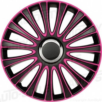 Wieldoppenset Le Mans 13 inch zwart/roze