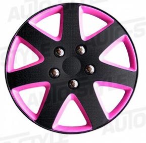 Wieldoppenset Michigan 15 inch zwart/roze