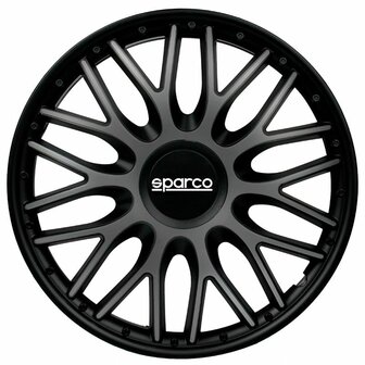 Wieldoppenset Sparco - Roma 14 inch grijs/zwart